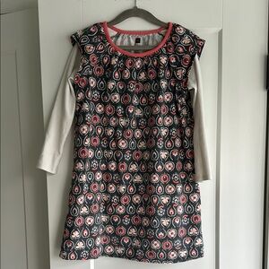 Tea Collection Pink and Blue Long Sleeve Sheath Dress